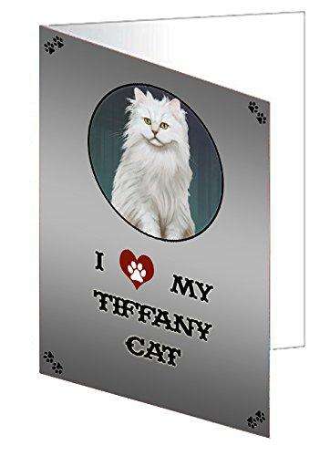 I love My Tiffany Cat Handmade Artwork Assorted Pets Greeting Cards and Note Cards with Envelopes for All Occasions and Holiday Seasons