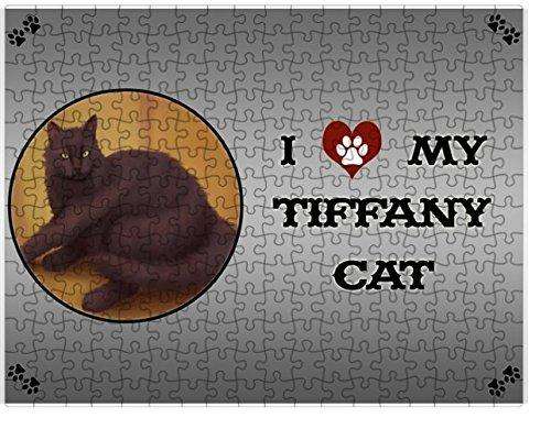I love My Tiffany Cat Puzzle with Photo Tin D283