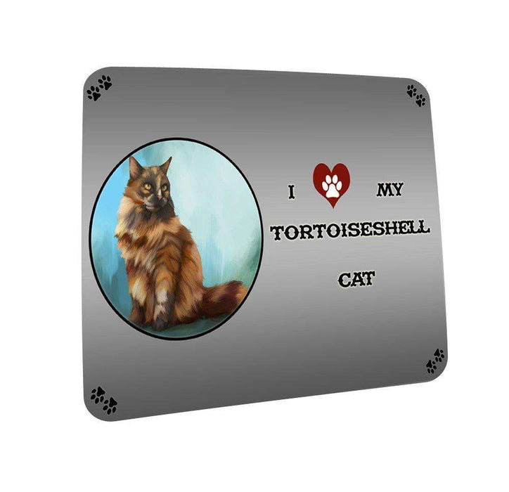 I love My Tortoiseshell Cat Coasters Set of 4