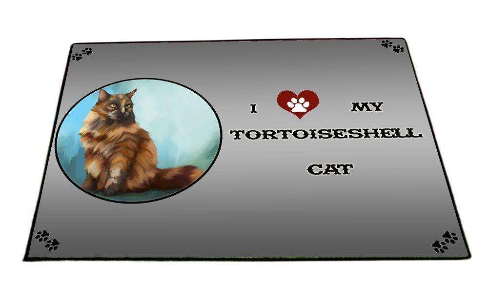 I love My Tortoiseshell Cat Indoor/Outdoor Floormat