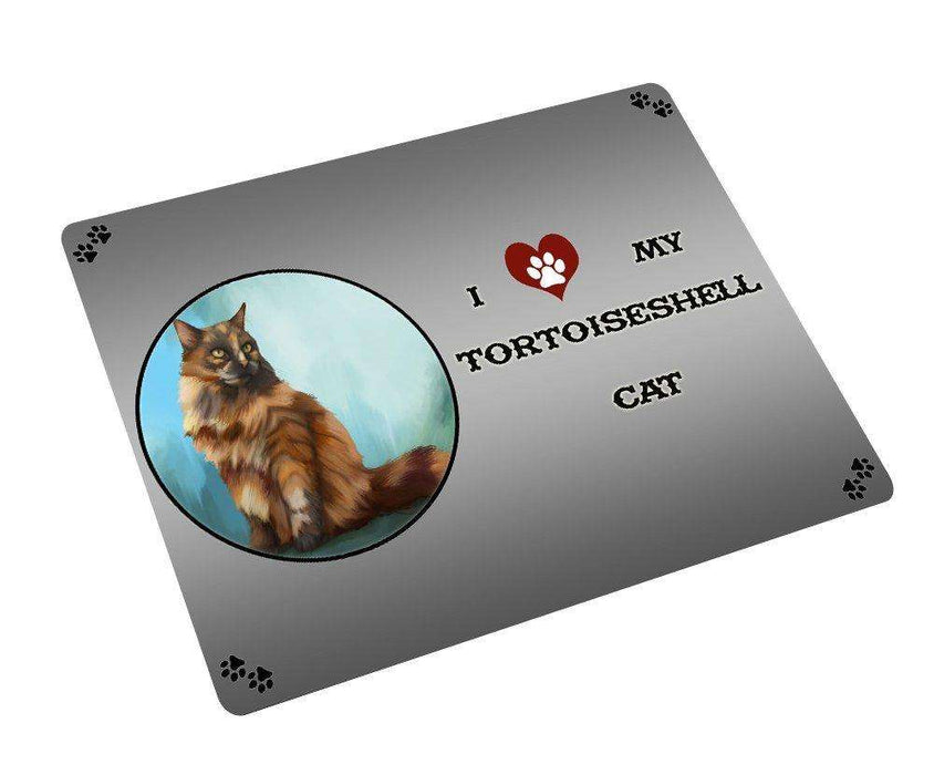 I love My Tortoiseshell Cat Tempered Cutting Board