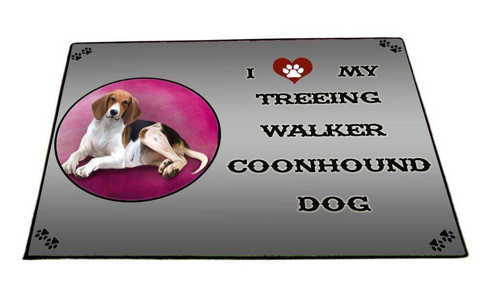 I love My Treeing Walker Coonhound Dog Indoor/Outdoor Floormat