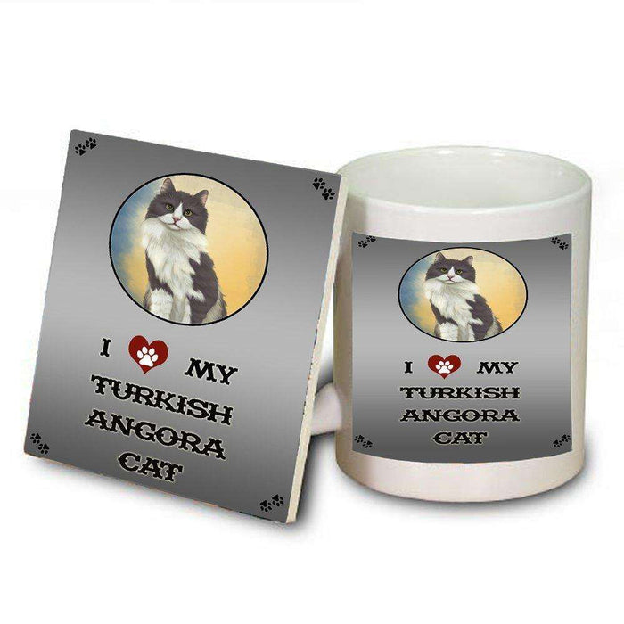 I love My Turkish Angora Cat Mug and Coaster Set