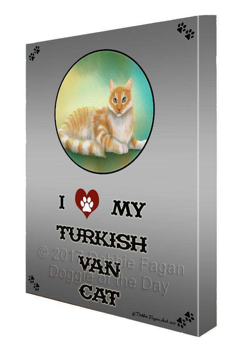 I love My Turkish Van Cat Wall Art Canvas