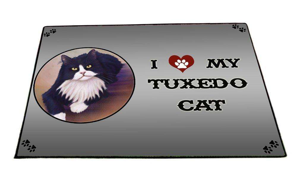 I love My Tuxedo Cat Indoor/Outdoor Floormat