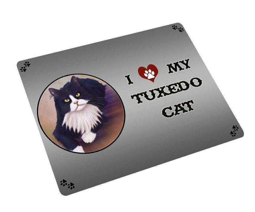 I love My Tuxedo Cat Tempered Cutting Board CB113