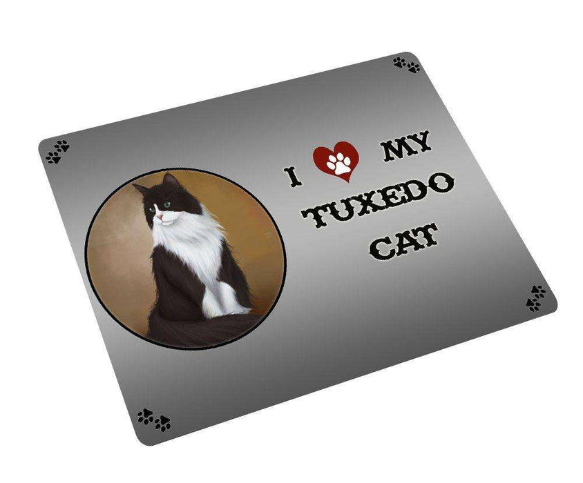 I love My Tuxedo Cat Tempered Cutting Board