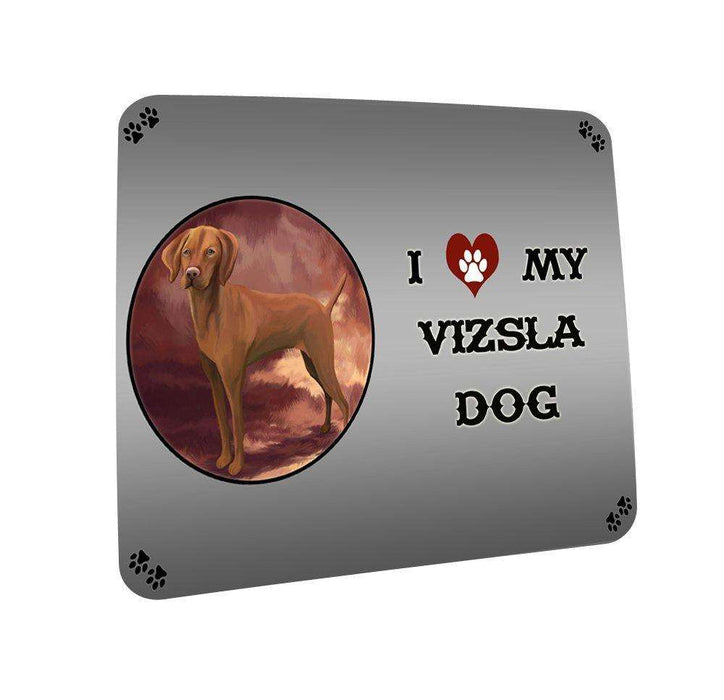 I love My Vizsla Dog Coasters Set of 4