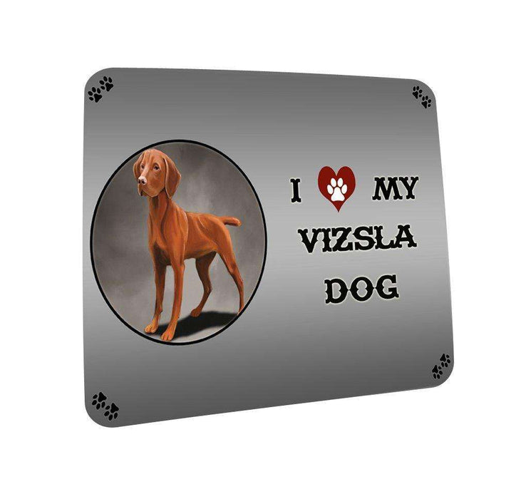 I love My Vizsla Dog Coasters Set of 4