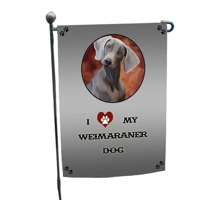 I love My Weimaraner Dog Garden Flag