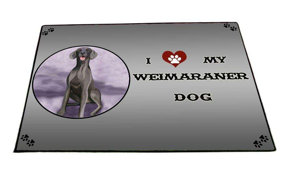 I love My Weimaraner Dog Indoor/Outdoor Floormat