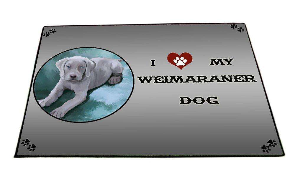 I love My Weimaraner Puppy Dog Indoor/Outdoor Floormat