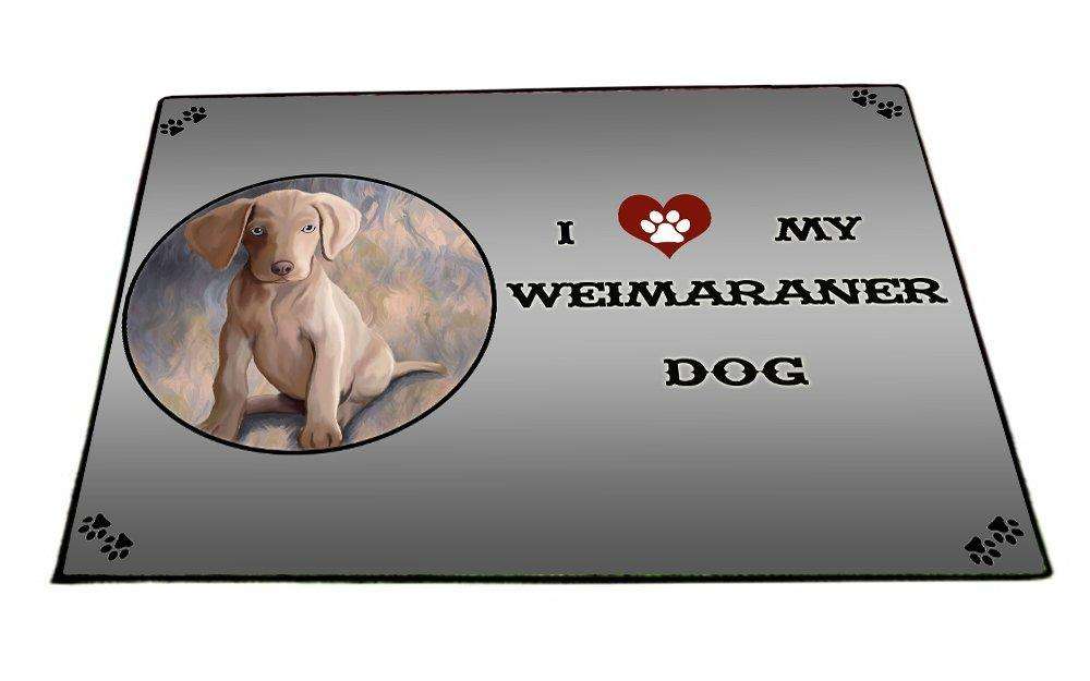 I love My Weimaraner Puppy Dog Indoor/Outdoor Floormat