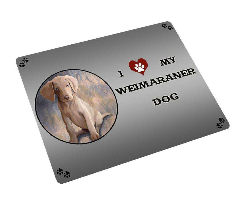 I love My Weimaraner Puppy Dog Large Refrigerator / Dishwasher Magnet D284