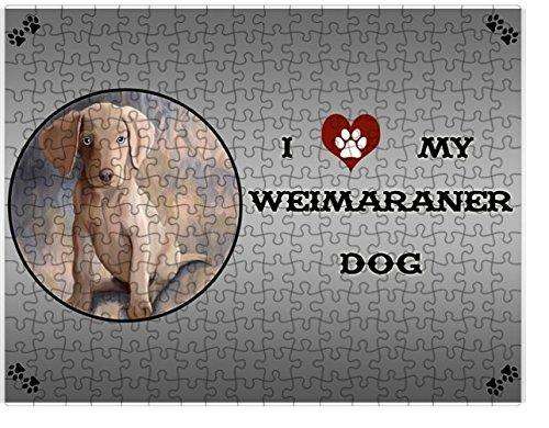 I love My Weimaraner Puppy Dog Puzzle with Photo Tin D298