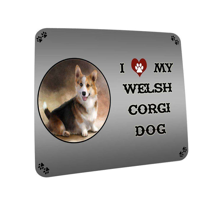 I love My Welsh Corgi Dog Coasters Set of 4