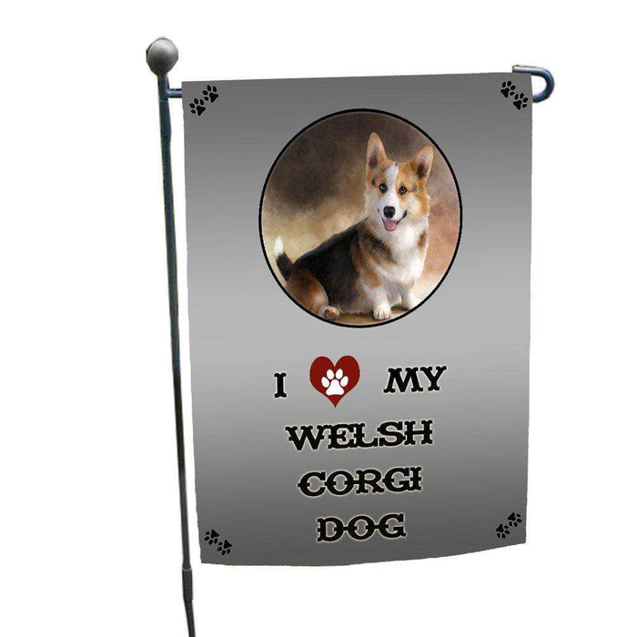 I love My Welsh Corgi Dog Garden Flag