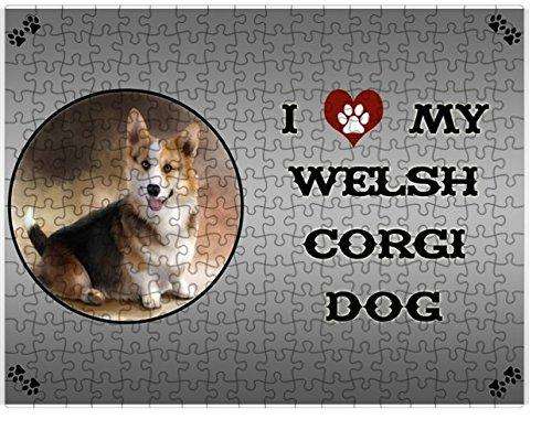 I love My Welsh Corgi Dog Puzzle with Photo Tin D300