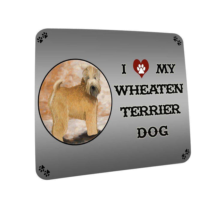 I love My Wheaten Terrier Dog Coasters Set of 4