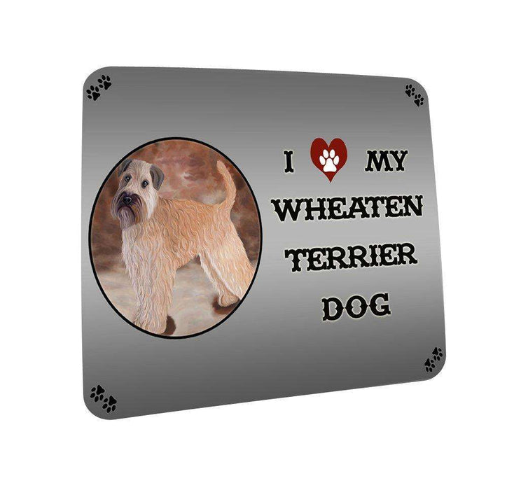 I love My Wheaten Terrier Dog Coasters Set of 4
