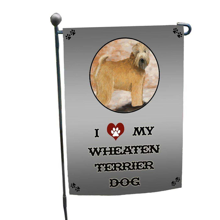 I love My Wheaten Terrier Dog Garden Flag