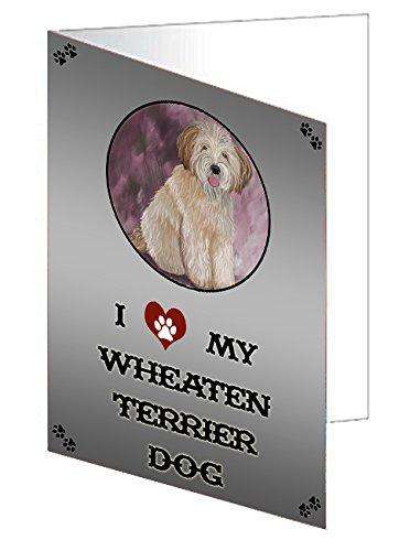 I love My Wheaten Terrier Dog Handmade Artwork Assorted Pets Greeting Cards and Note Cards with Envelopes for All Occasions and Holiday Seasons