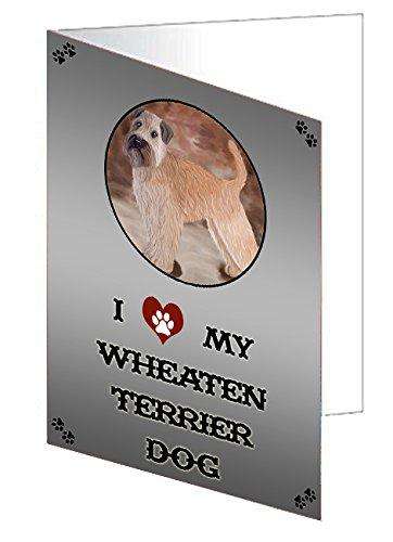 I love My Wheaten Terrier Dog Handmade Artwork Assorted Pets Greeting Cards and Note Cards with Envelopes for All Occasions and Holiday Seasons