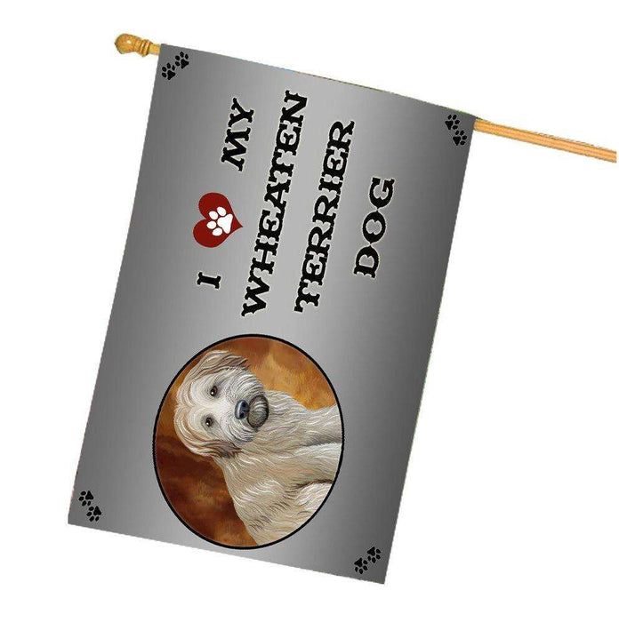 I love My Wheaten Terrier Dog House Flag