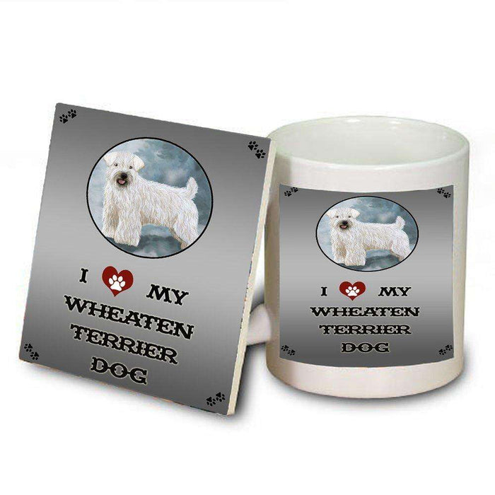 I love My Wheaten Terrier Dog Mug and Coaster Set