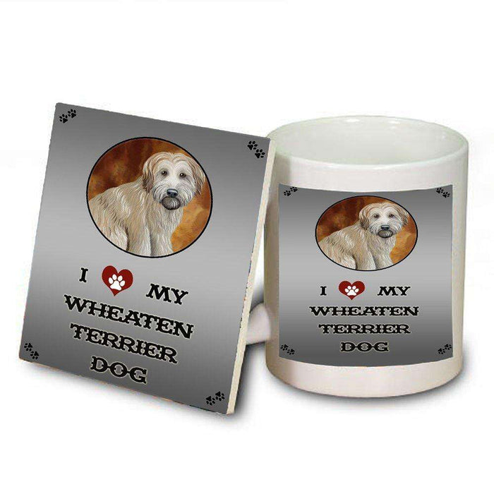 I love My Wheaten Terrier Dog Mug and Coaster Set