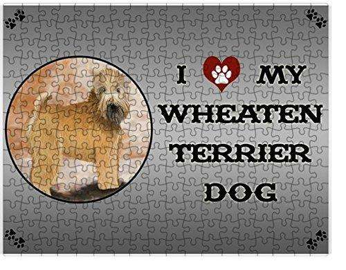 I love My Wheaten Terrier Dog Puzzle with Photo Tin D301
