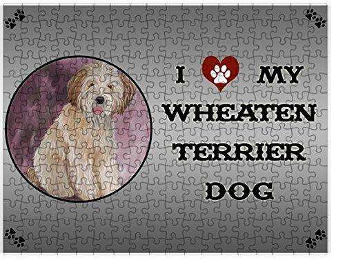 I love My Wheaten Terrier Dog Puzzle with Photo Tin D302