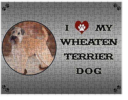 I love My Wheaten Terrier Dog Puzzle with Photo Tin D303