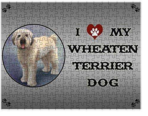 I love My Wheaten Terrier Dog Puzzle with Photo Tin D304