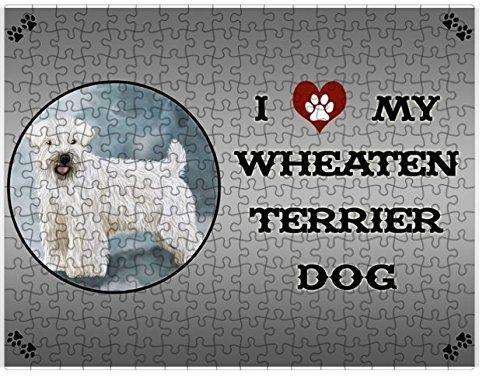 I love My Wheaten Terrier Dog Puzzle with Photo Tin D305