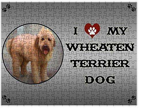 I love My Wheaten Terrier Dog Puzzle with Photo Tin D306