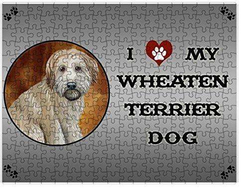 I love My Wheaten Terrier Dog Puzzle with Photo Tin D307