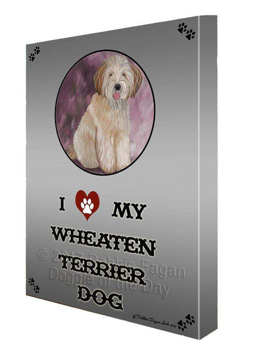 I love My Wheaten Terrier Dog Wall Art Canvas CV149