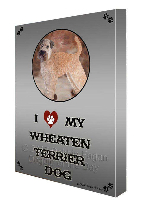 I love My Wheaten Terrier Dog Wall Art Canvas CV150