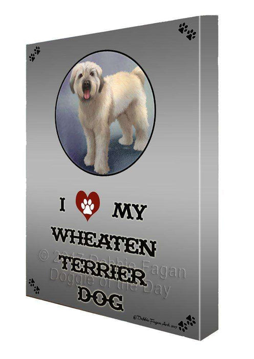 I love My Wheaten Terrier Dog Wall Art Canvas CV151