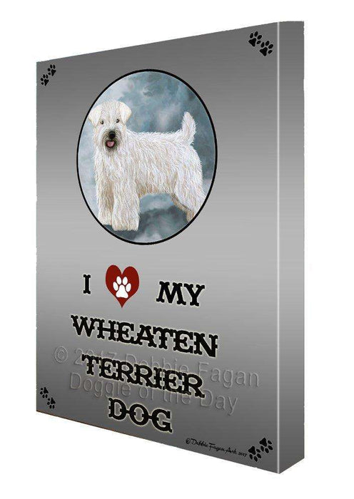 I love My Wheaten Terrier Dog Wall Art Canvas CV152