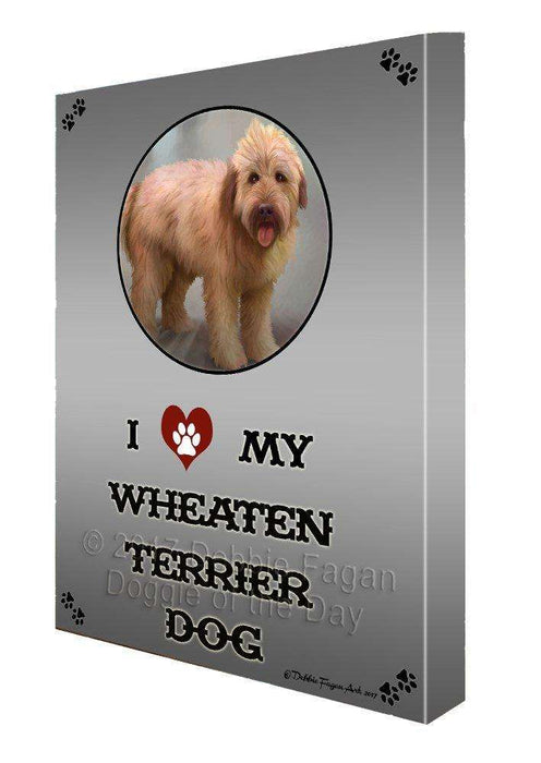 I love My Wheaten Terrier Dog Wall Art Canvas CV153