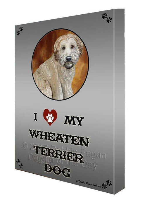 I love My Wheaten Terrier Dog Wall Art Canvas CV154