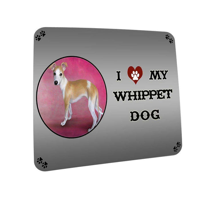 I love My Whippet Dog Coasters Set of 4