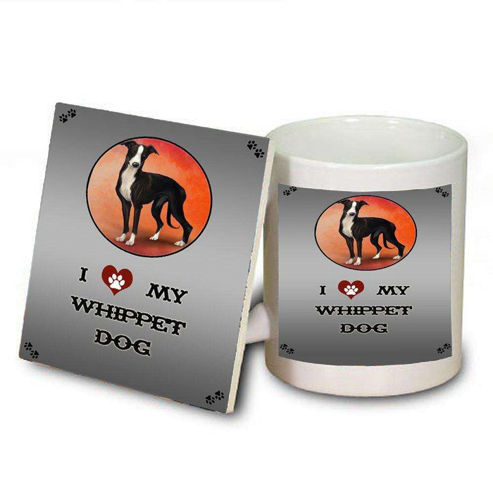 I love My Whippet Dog Mug and Coaster Set