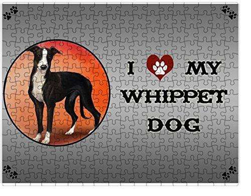 I love My Whippet Puppy Dog Puzzle with Photo Tin D308
