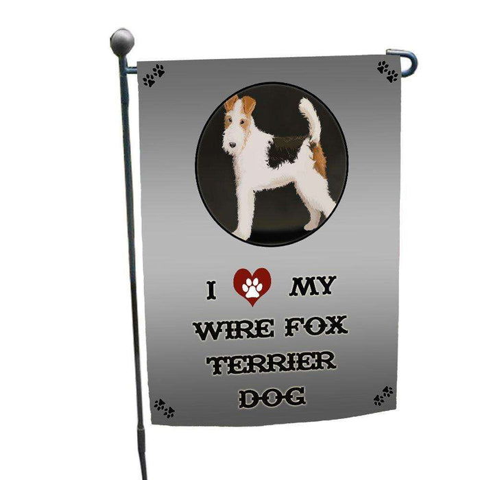 I love My Wire Fox Terrier Dog Garden Flag