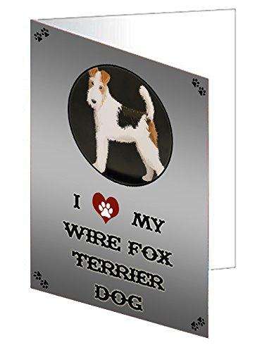 I love My Wire Fox Terrier Dog Handmade Artwork Assorted Pets Greeting Cards and Note Cards with Envelopes for All Occasions and Holiday Seasons
