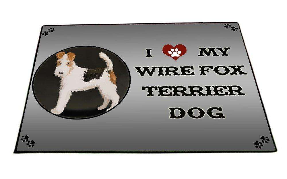 I love My Wire Fox Terrier Dog Indoor/Outdoor Floormat