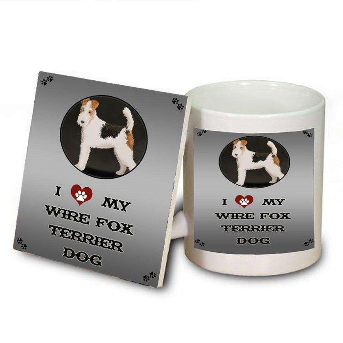I love My Wire Fox Terrier Dog Mug and Coaster Set